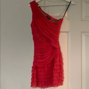 One shoulder bebe mini dress